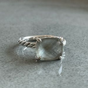 David Yurman “Chatelaine” Ring - Sterling Silver w/ Prasiolite - size 7